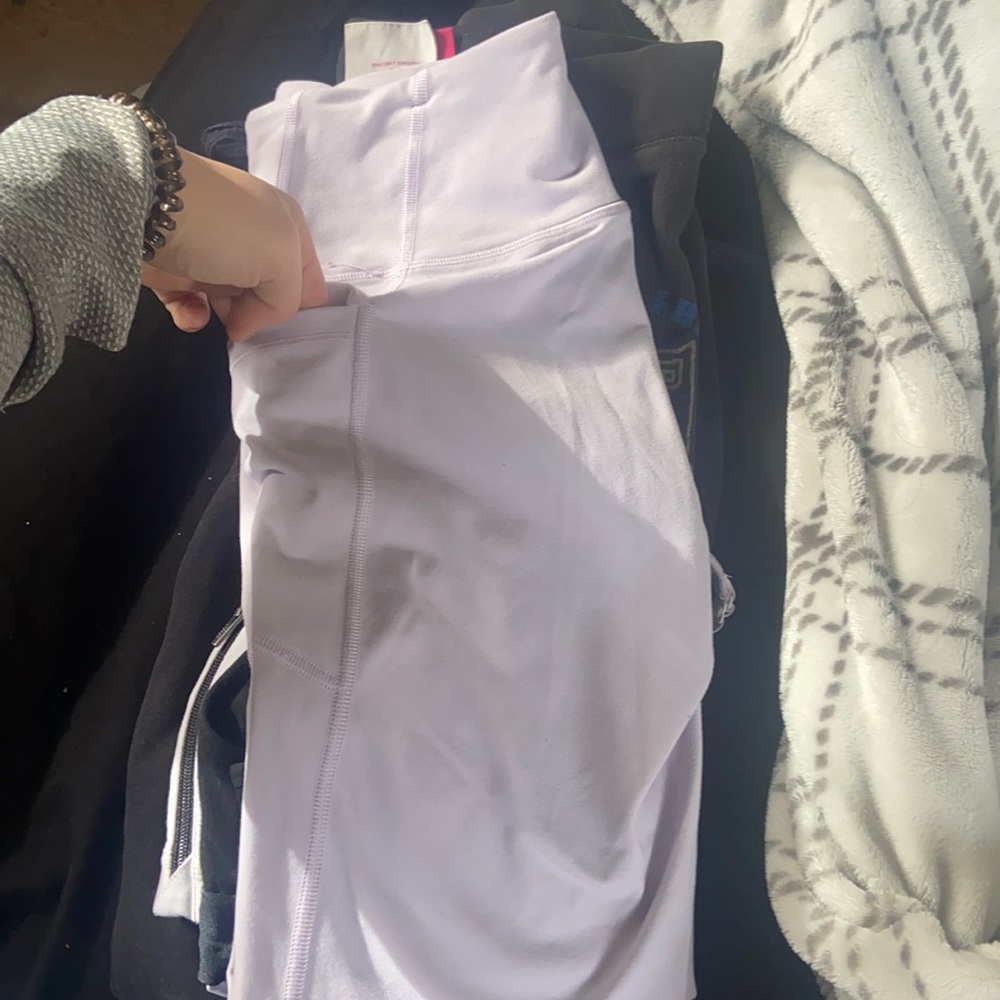 Light purple victory secret tights with pockets